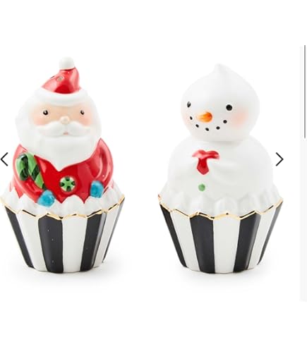 Amazon.com: MacKenzie-Childs Bake Shop Santa & Snowman Salt